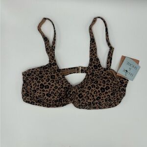 Shade & Shore Leopard Print Bra